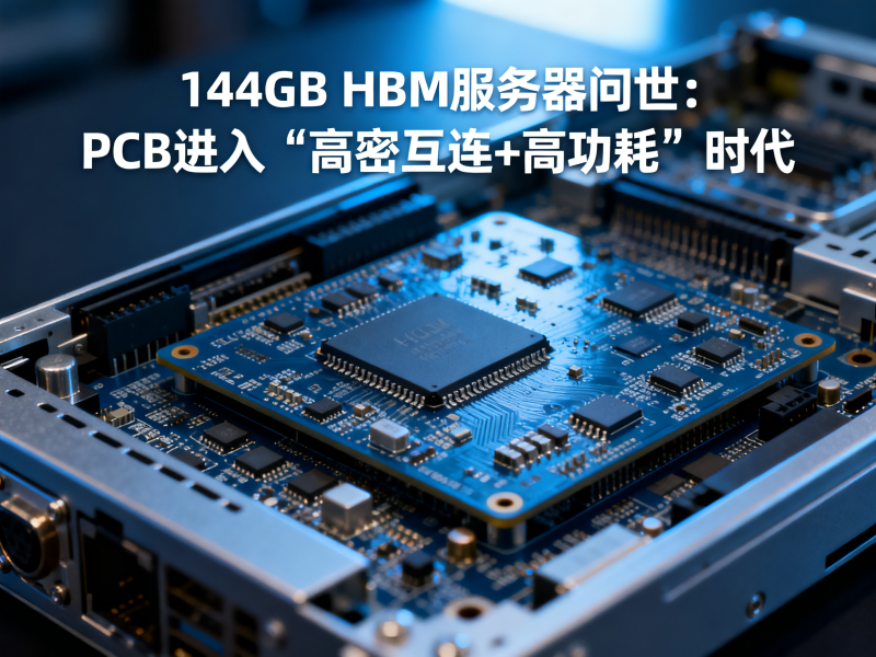 144GB HBM服务器问世：PCB进入“高密互连+高功耗”时代