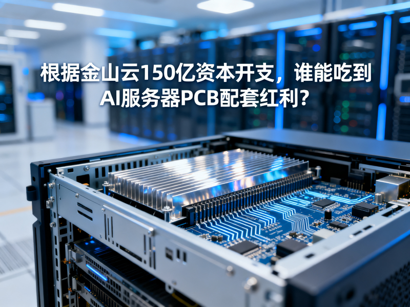 金山云150亿资本开支，谁能吃到AI服务器PCB配套红利？