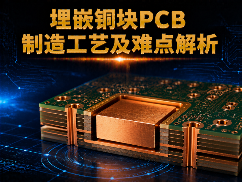 埋嵌铜块PCB制造工艺及难点解析