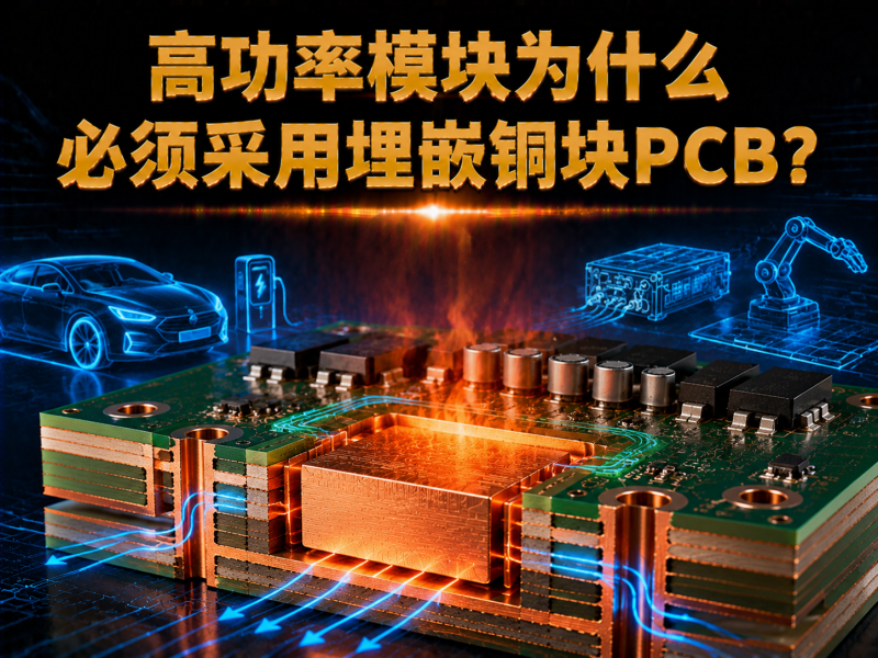高功率模块为什么必须采用埋嵌铜块PCB？