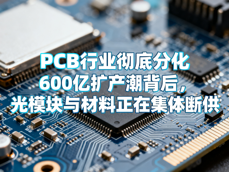 聚多邦|2026年电子行业简报（PCB行业彻底分化：600亿扩产潮背后，光模块与材料正在集体断供）