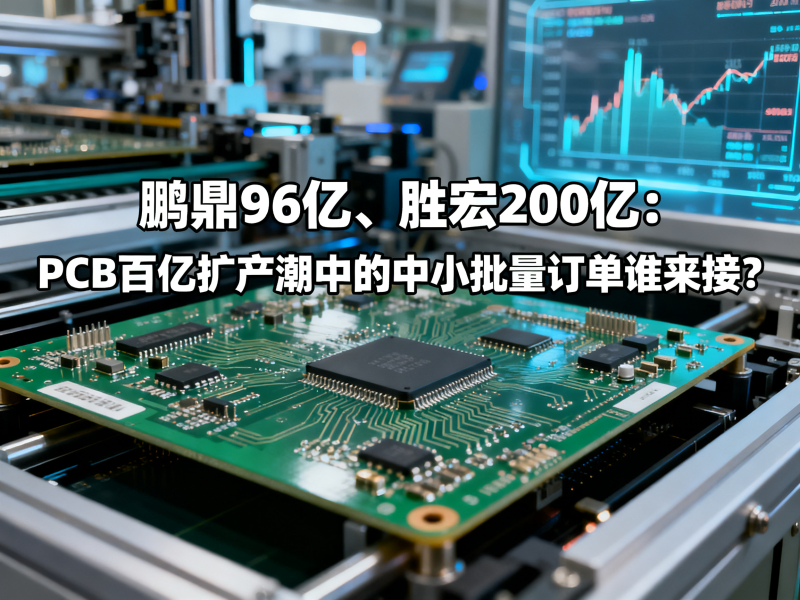 鹏鼎96亿、胜宏200亿：PCB百亿扩产潮中的中小批量订单谁来接？