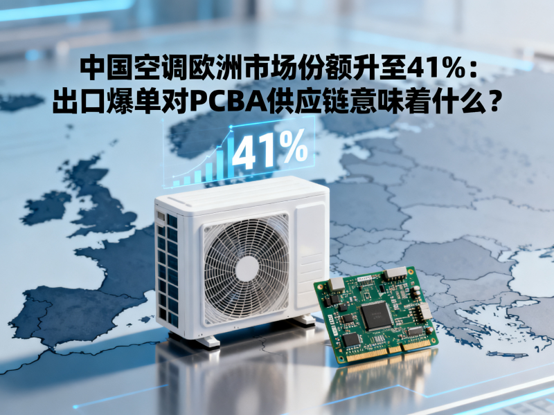中国空调欧洲市场份额升至41%：出口爆单对PCBA供应链意味着什么？