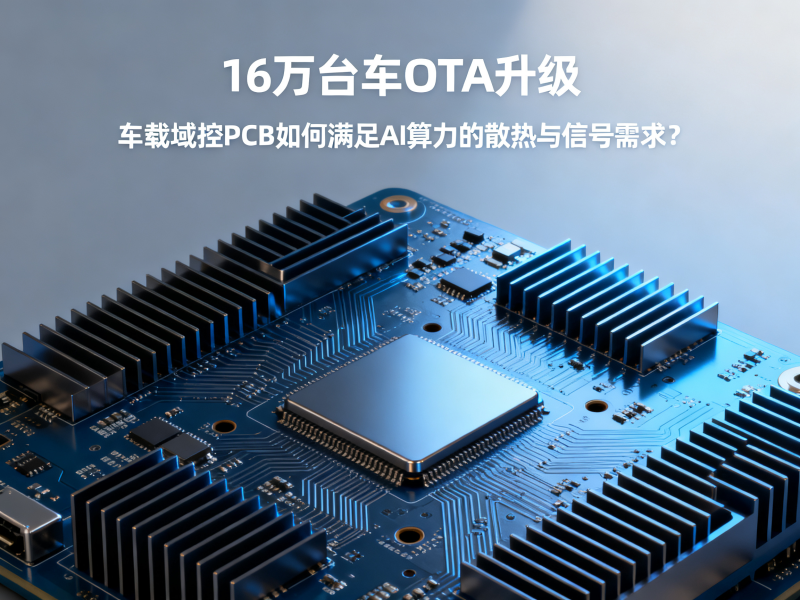 16万台车OTA升级：车载域控PCB如何满足AI算力的散热与信号需求？