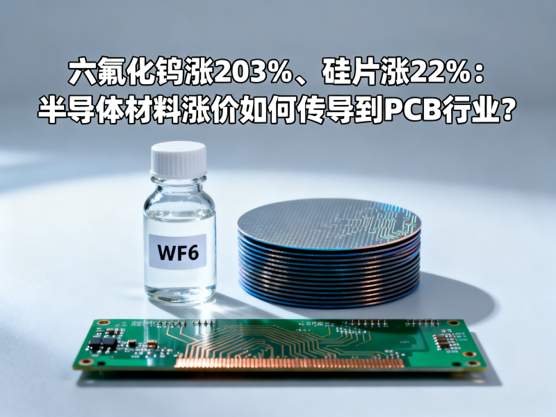六氟化钨涨203%、硅片涨22%：半导体材料涨价如何传导到PCB行业？