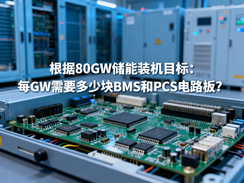 80GW储能装机目标：每GW需要多少块BMS和PCS电路板？