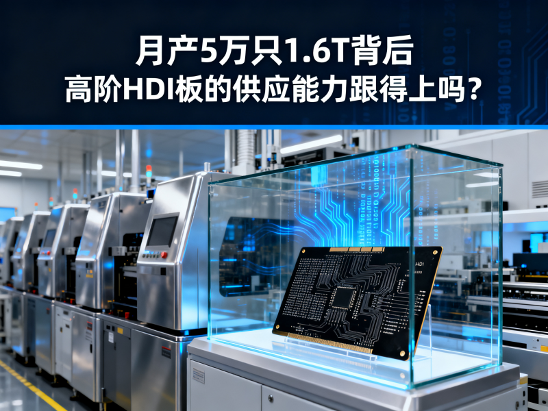 月产5万只1.6T背后：高阶HDI板的供应能力跟得上吗？