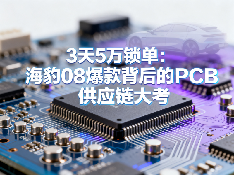 3天5万锁单：海豹08爆款背后的PCB供应链大考