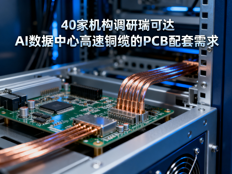 40家机构调研瑞可达：AI数据中心高速铜缆的PCB配套需求