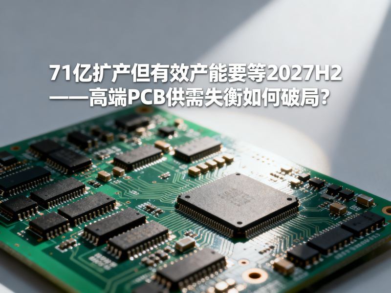 712亿扩产但有效产能要等2027H2——高端PCB供需失衡如何破局？