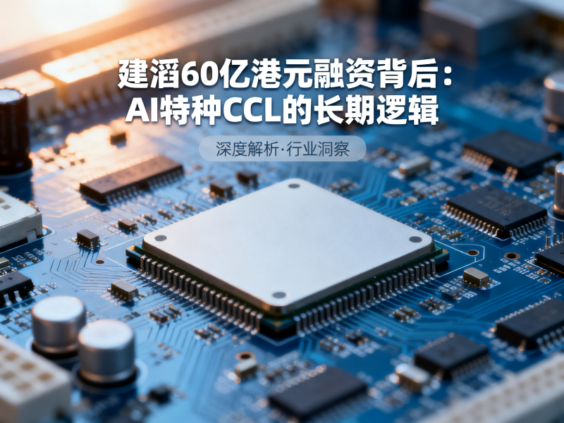 建滔60亿港元融资背后：AI特种CCL的长期逻辑