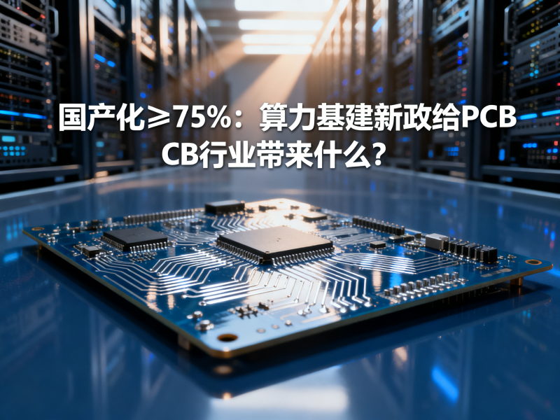国产化≥75%：算力基建新政给PCB行业带来什么？