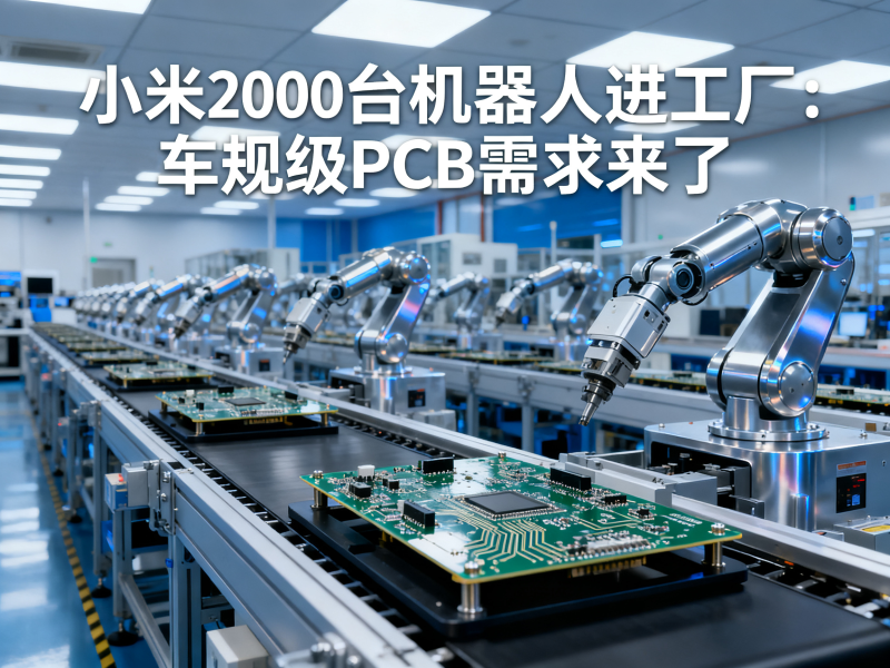 小米2000台机器人进工厂：车规级PCB需求来了