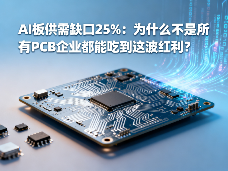 AI板供需缺口25%：为什么不是所有PCB企业都能吃到这波红利？