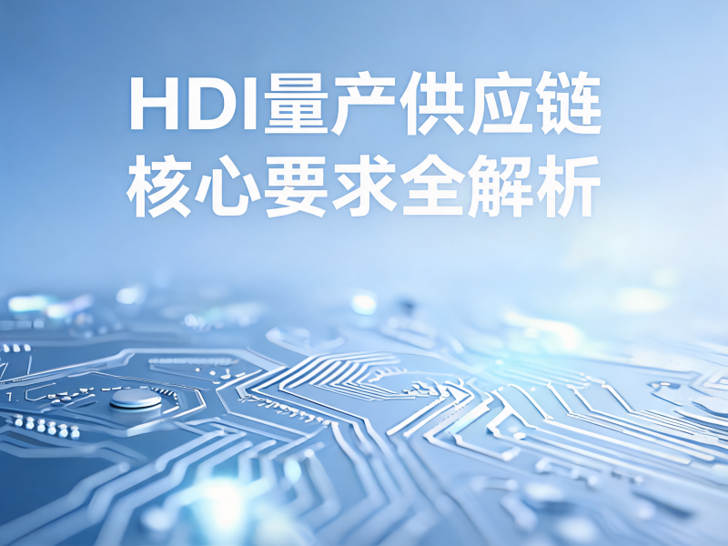 HDI 量产供应链核心要求全解析：从技术能力到交付保障的全面审视