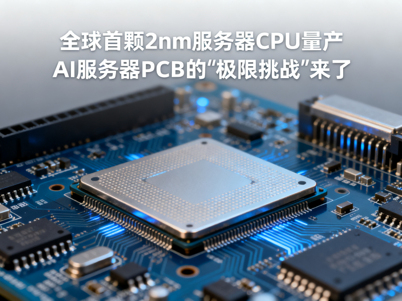 全球首颗2nm服务器CPU量产，AI服务器PCB的