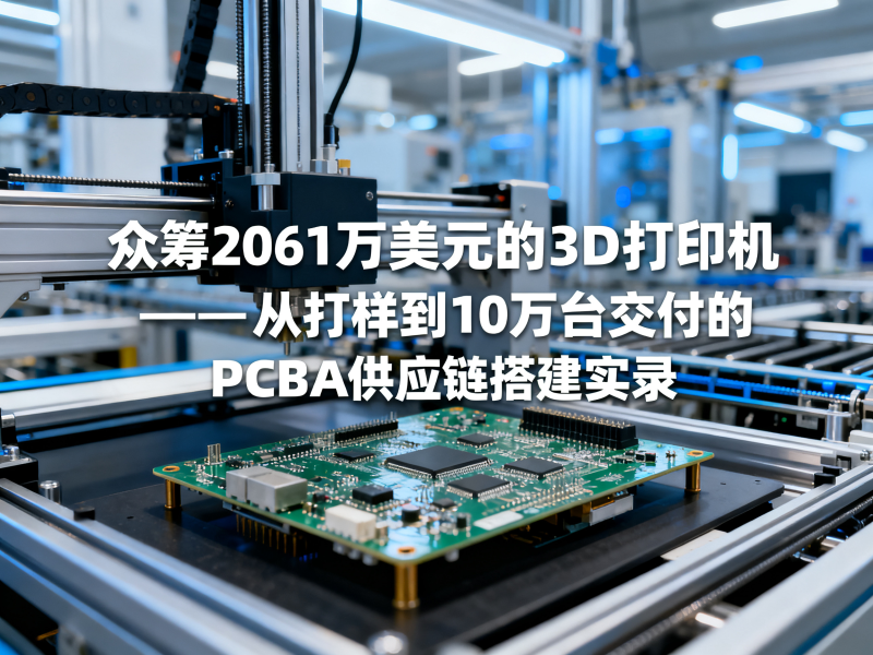 众筹2061万美元的3D打印机——从打样到10万台交付的PCBA供应链搭建实录