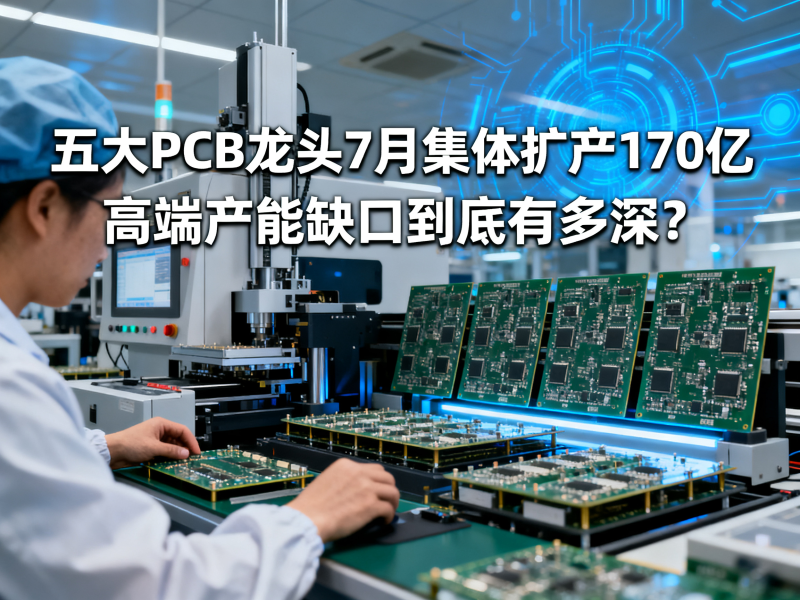 五大PCB龙头7月集体扩产170亿：高端产能缺口到底有多深？