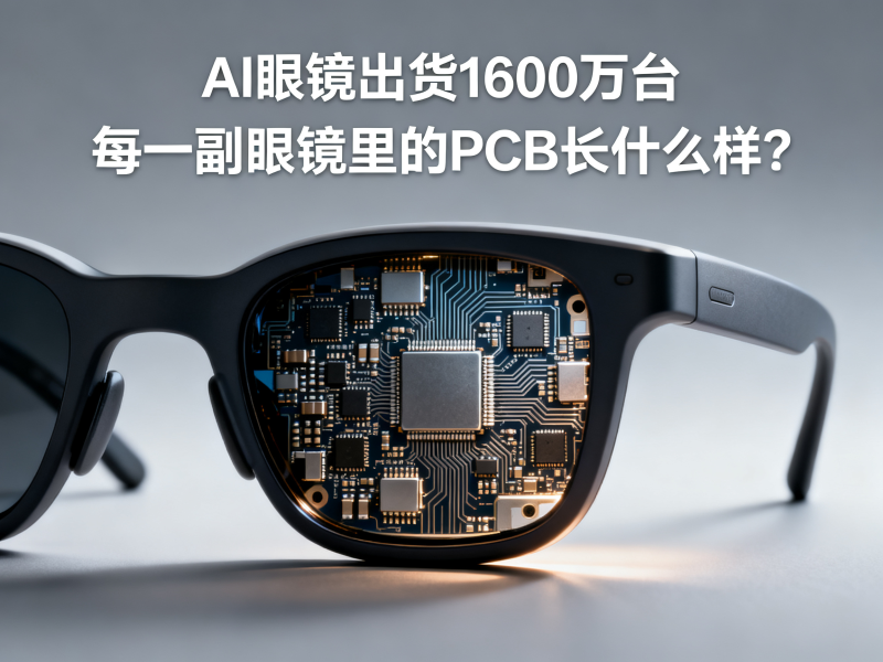 AI眼镜出货1600万台：每一副眼镜里的PCB长什么样？