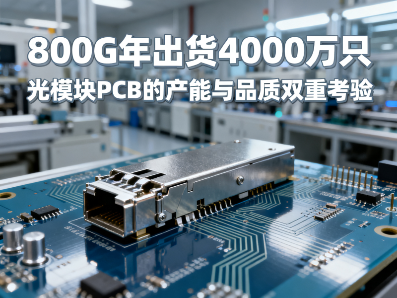 800G年出货4000万只：光模块PCB的产能与品质双重考验