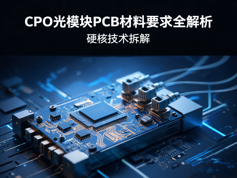 CPO 光模块 PCB 材料要求全解析：高速、低损耗与高散热的材料选择指南