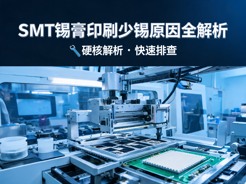 SMT 锡膏印刷少锡原因全解析：工艺缺陷排查与良率提升指南