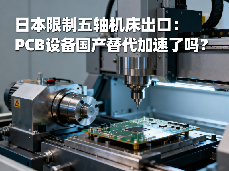 日本限制五轴机床出口：PCB设备国产替代加速了吗？