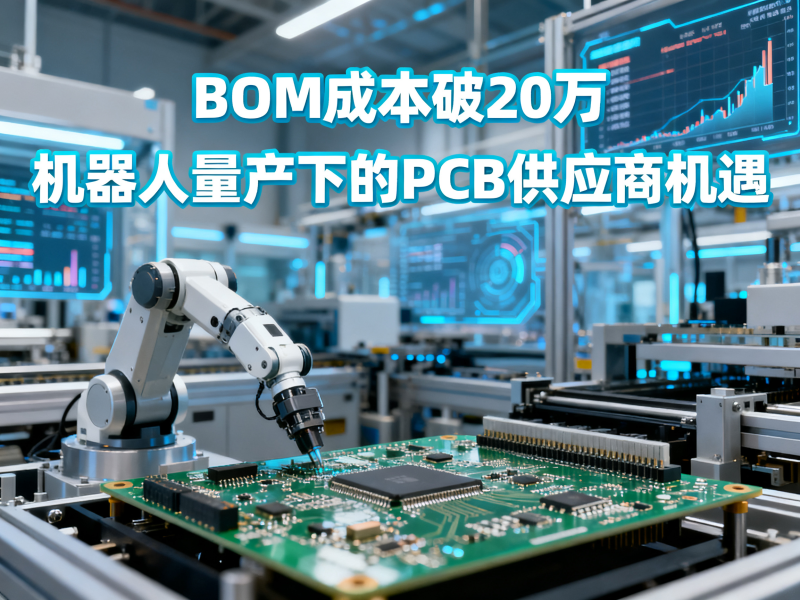 BOM成本降到20万以内，机器人量产对PCB供应商意味着什么？