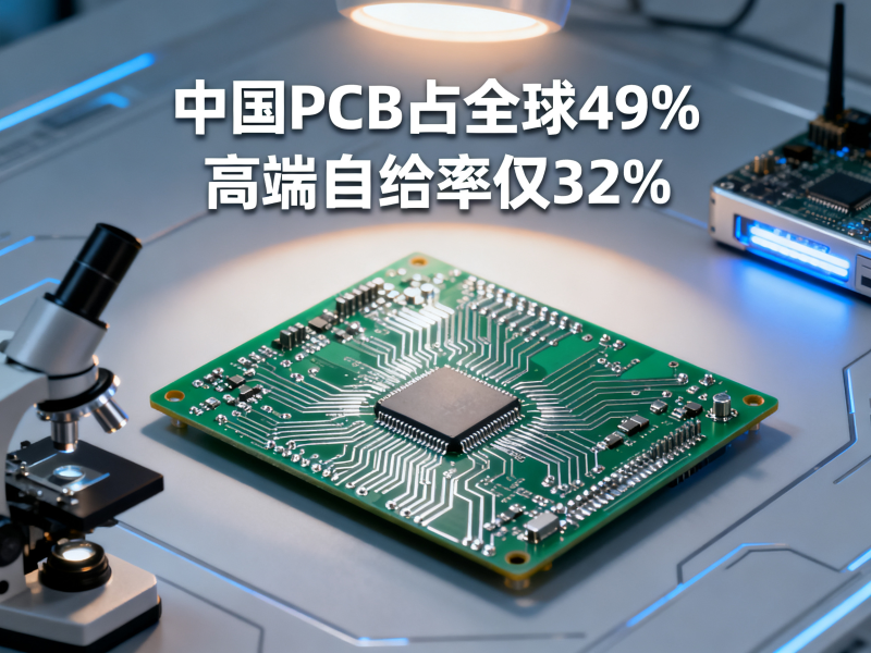 中国PCB占全球49%，但高端自给率只有32%
