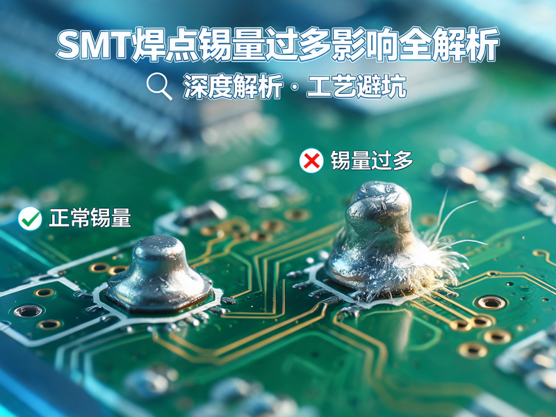 SMT 焊点锡量过多影响全解析：成因、危害与 PCBA 制程控制指南