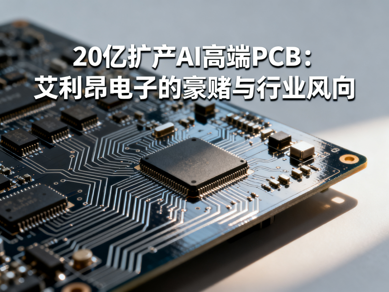 20亿扩产AI高端PCB：艾利昂电子的豪赌与行业风向