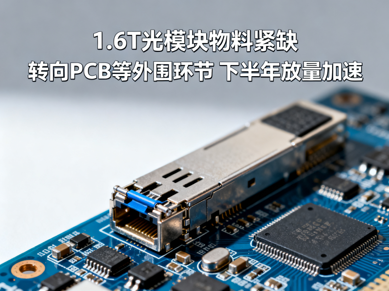 1.6T光模块物料紧缺转向PCB等外围环节，下半年放量加速