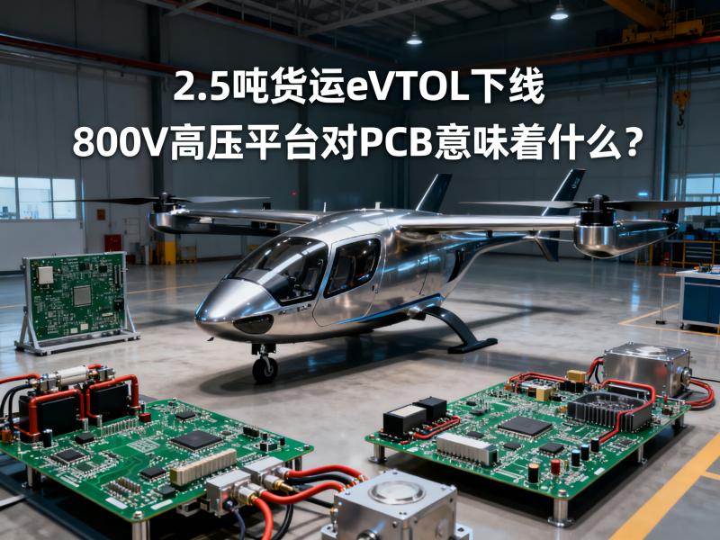 2.5吨货运eVTOL下线：800V高压平台对PCB意味着什么？