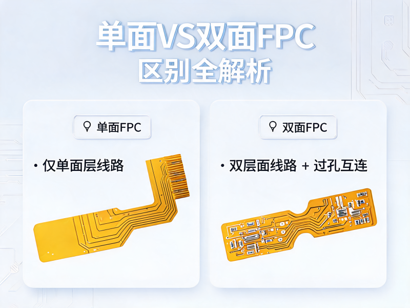 单面 FPC 与双面 FPC 区别全解析：结构、工艺与应用场景深度对比