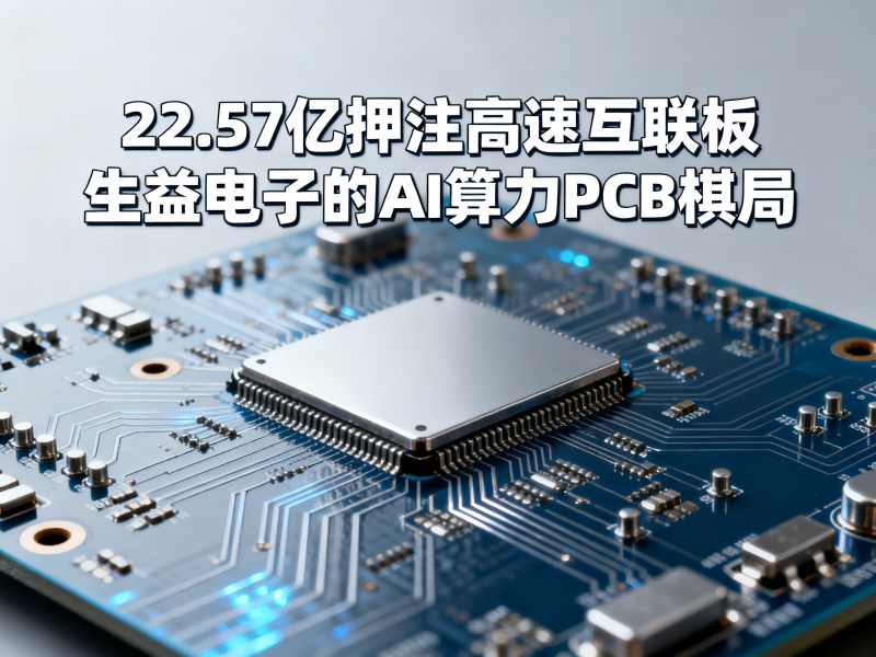 22.57亿押注高速互联板：生益电子的AI算力PCB棋局