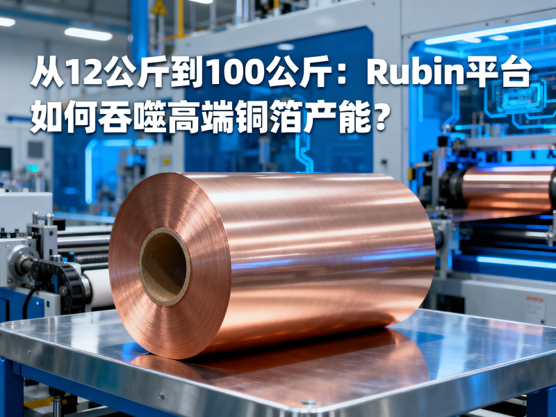 从12公斤到100公斤：Rubin平台如何吞噬高端铜箔产能？