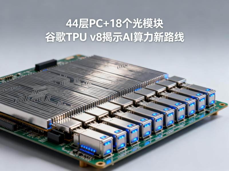 44层PCB+18个光模块：谷歌TPU v8揭示AI算力新路线