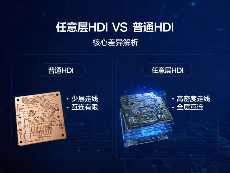 任意层 HDI 与普通 HDI 区别分析：技术参数与应用场景对比