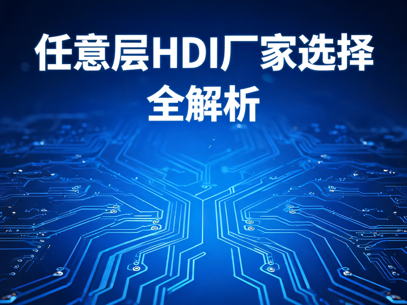 任意层 HDI 厂家选择全解析：从技术选型到工程落地的采购决策指南