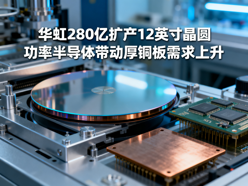 华虹280亿扩产12英寸晶圆：功率半导体带动厚铜板需求上升