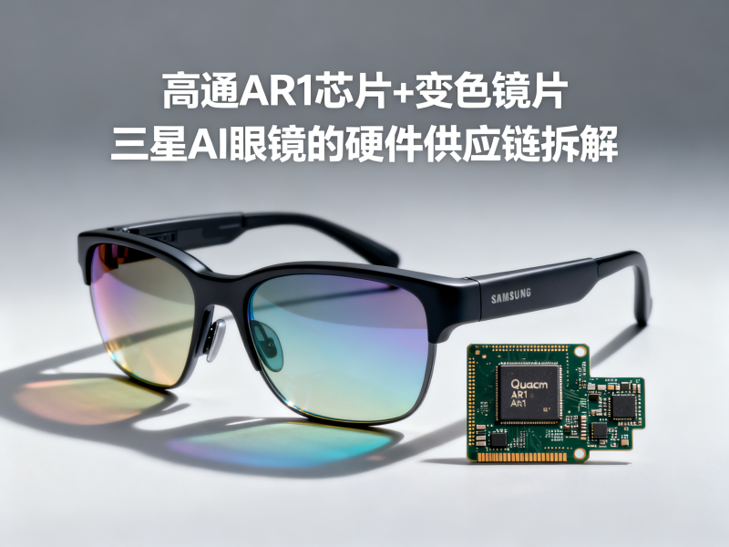 高通AR1芯片+变色镜片——三星AI眼镜的硬件供应链拆解