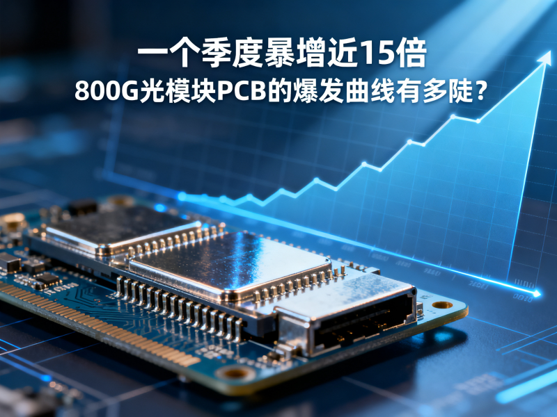 一个季度暴增近15倍：800G光模块PCB的爆发曲线有多陡？