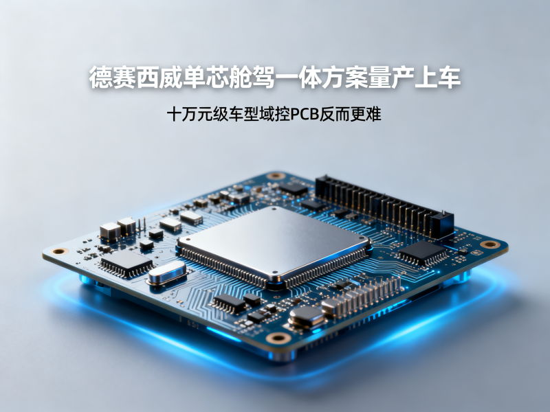 德赛西威单芯舱驾一体方案量产上车：十万元级车型域控PCB反而更难