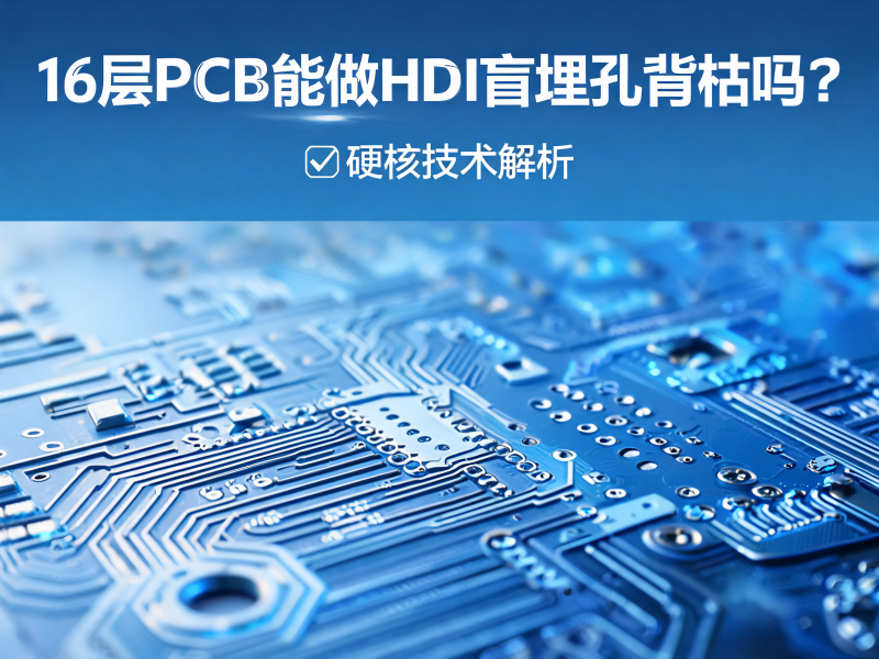16 层 PCB 能否实现 HDI 盲埋孔背钻？技术可行性与供应商选择指南