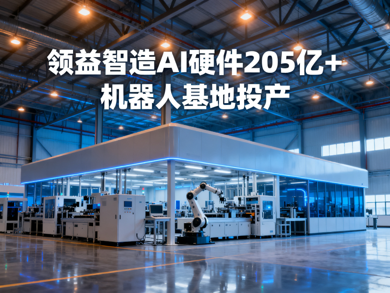 领益智造AI硬件205亿+机器人基地投产，消费电子精密制造跨界迁移