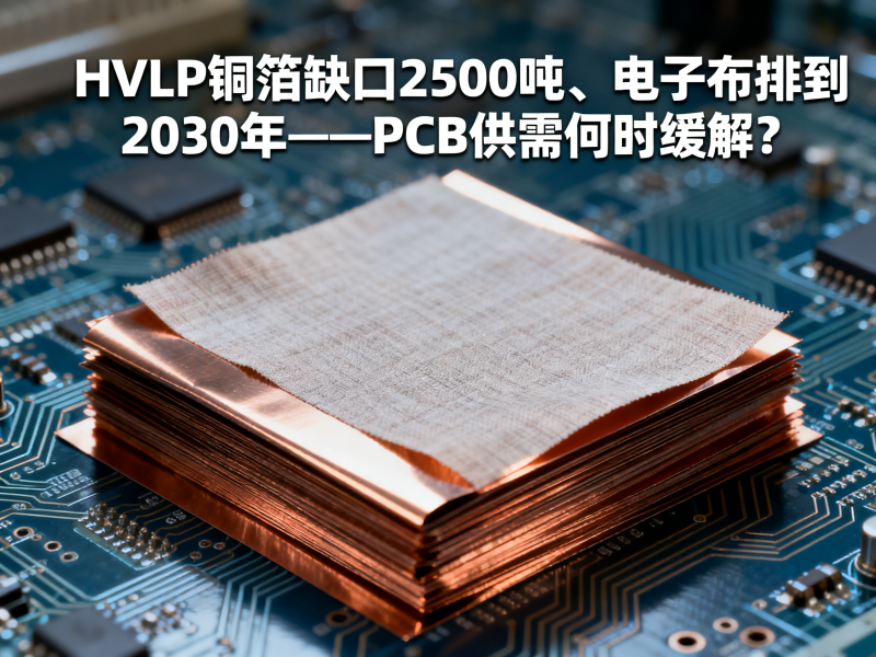 HVLP铜箔缺口2500吨、电子布排到2030年——PCB供需何时缓解？