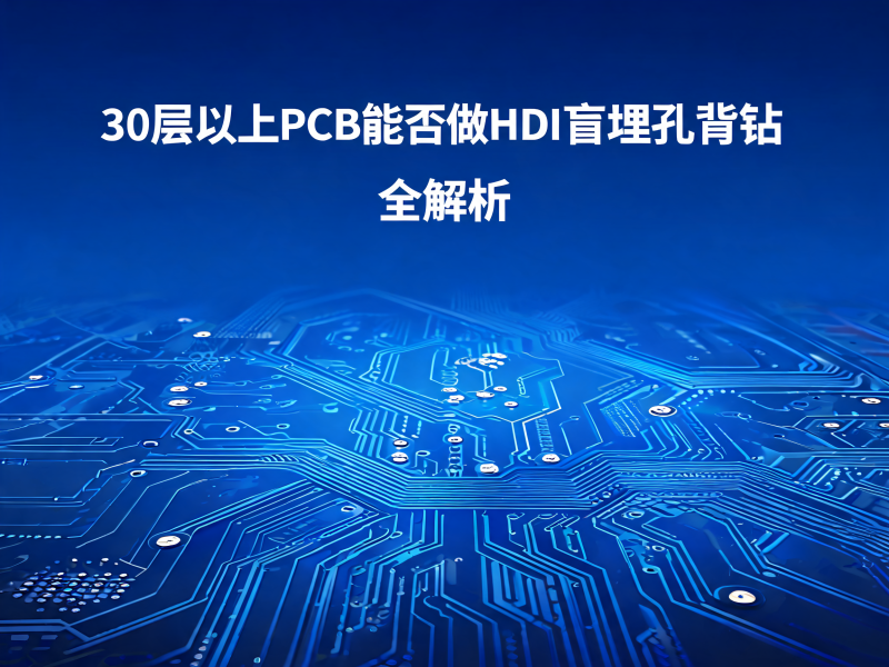 30 层以上 PCB 能否做 HDI 盲埋孔背钻全解析：技术边界与制造可行性