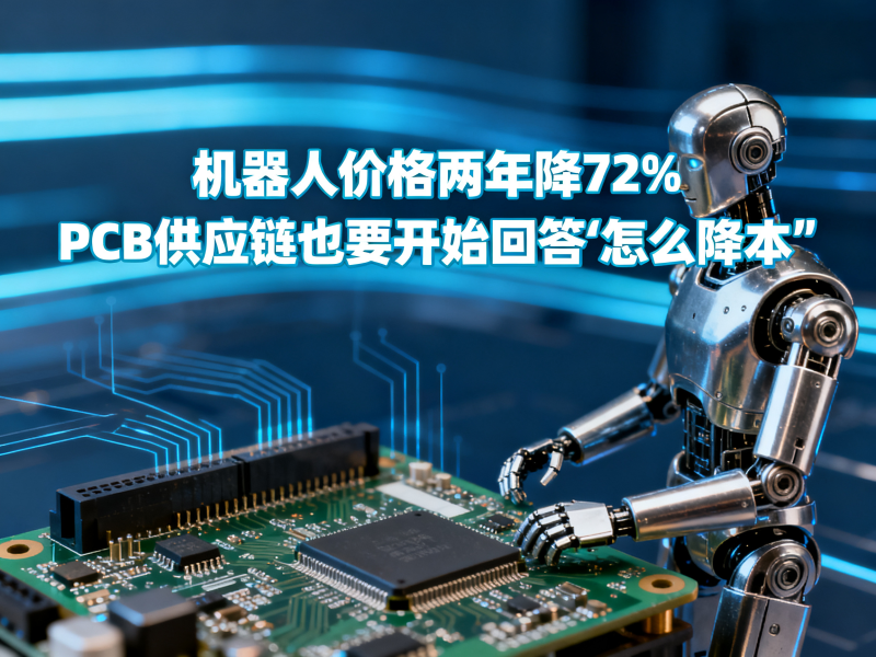 机器人价格两年降72%，PCB供应链也要开始回答“怎么降本”