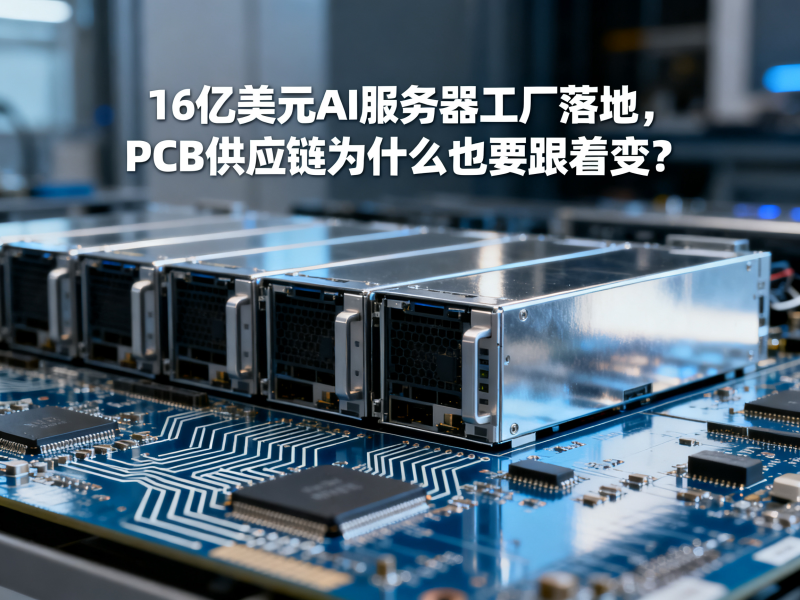 16亿美元AI服务器工厂落地，PCB供应链为什么也要跟着变？