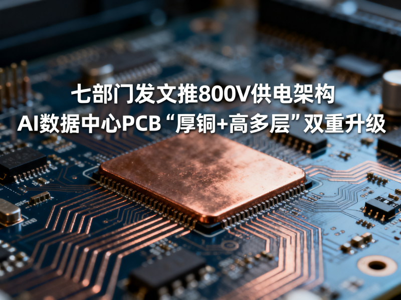 七部门发文推800V供电架构，AI数据中心PCB迎来